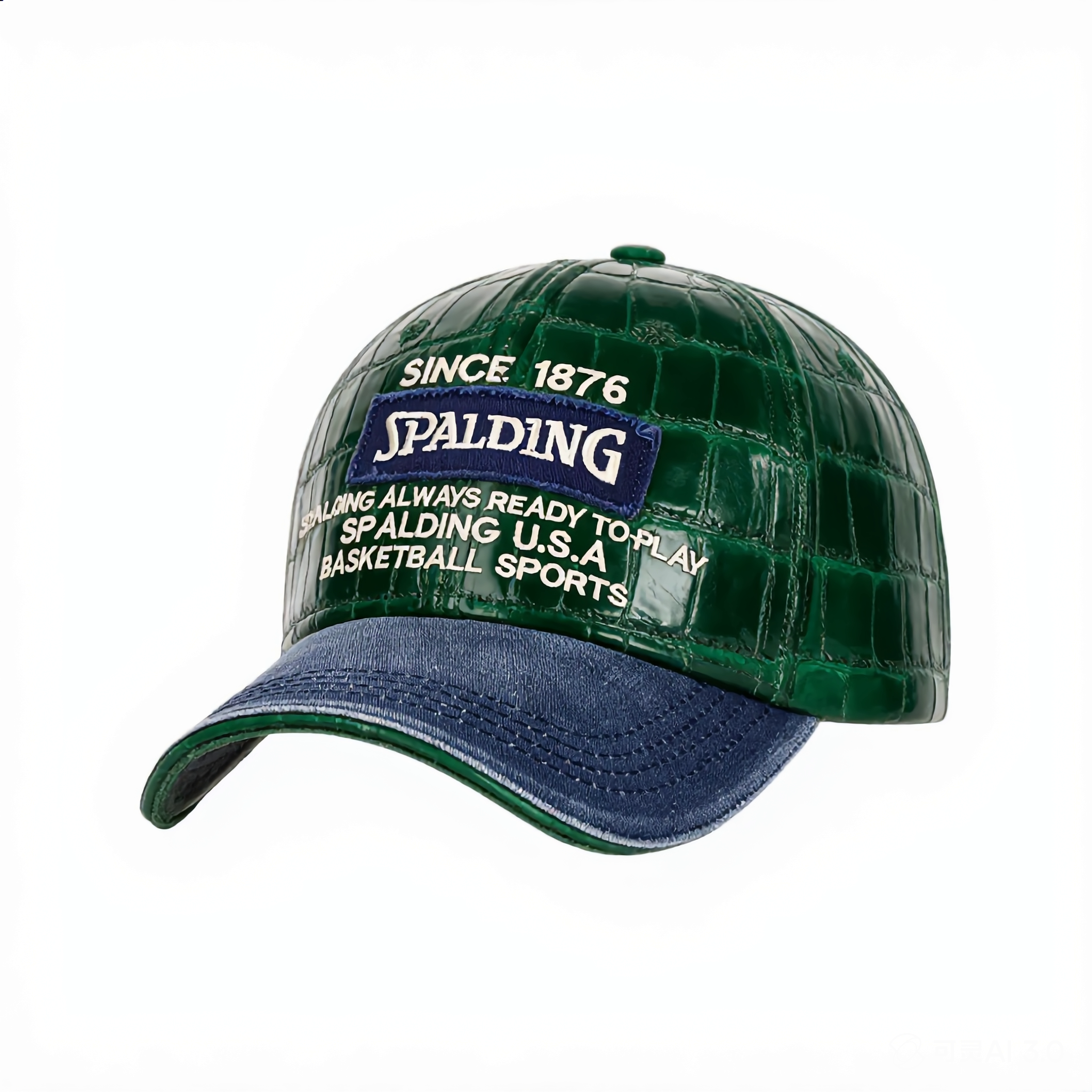 Green cap on a white background